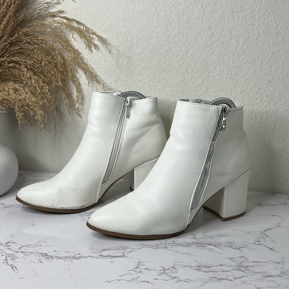 Shein Women Minimalist Side Zipper Chunky Heeled Classic Boot Size 8 - Picture 8 of 10